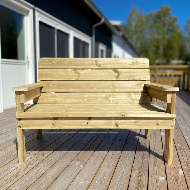 Hovedbilde Solid 2-seter hagebenk i impregnert treverk