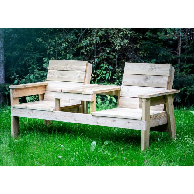 Hovedbilde Solid duobenk i impregnert treverk